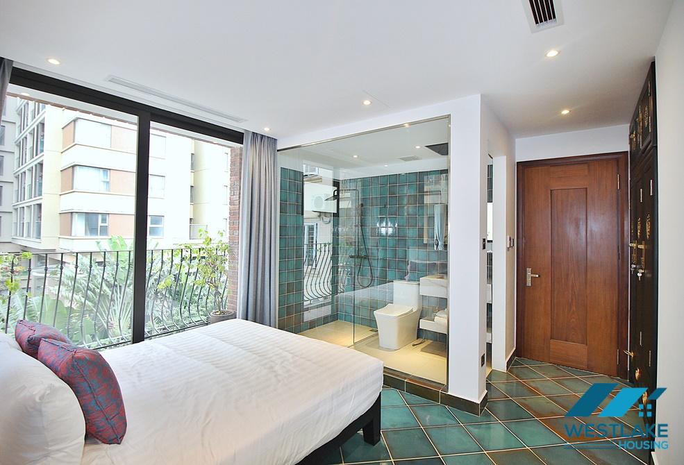 An unique style 4 bedroom apartment for rent in Tay Ho, Ha Noi