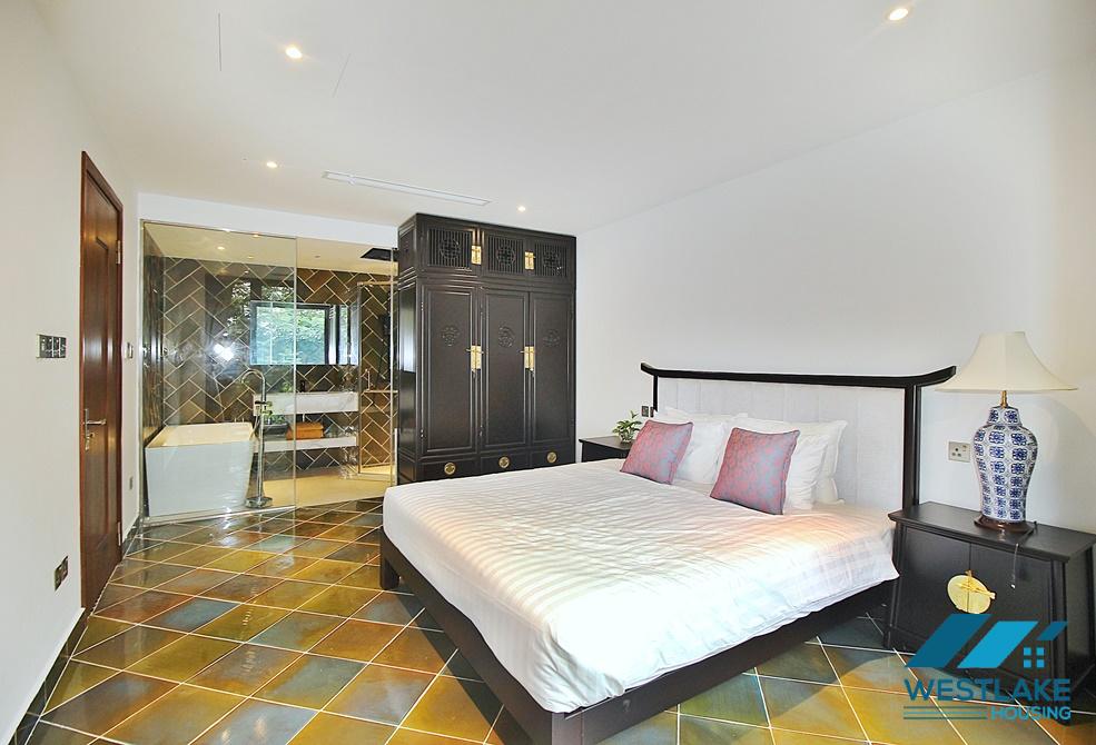 An unique style 4 bedroom apartment for rent in Tay Ho, Ha Noi