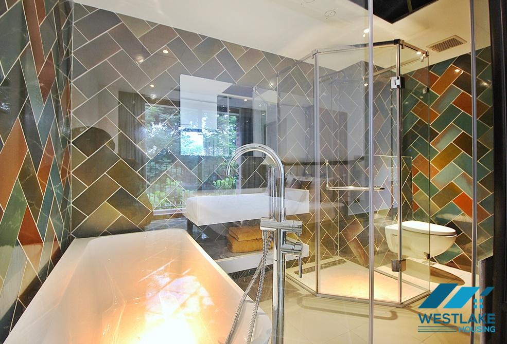 An unique style 4 bedroom apartment for rent in Tay Ho, Ha Noi