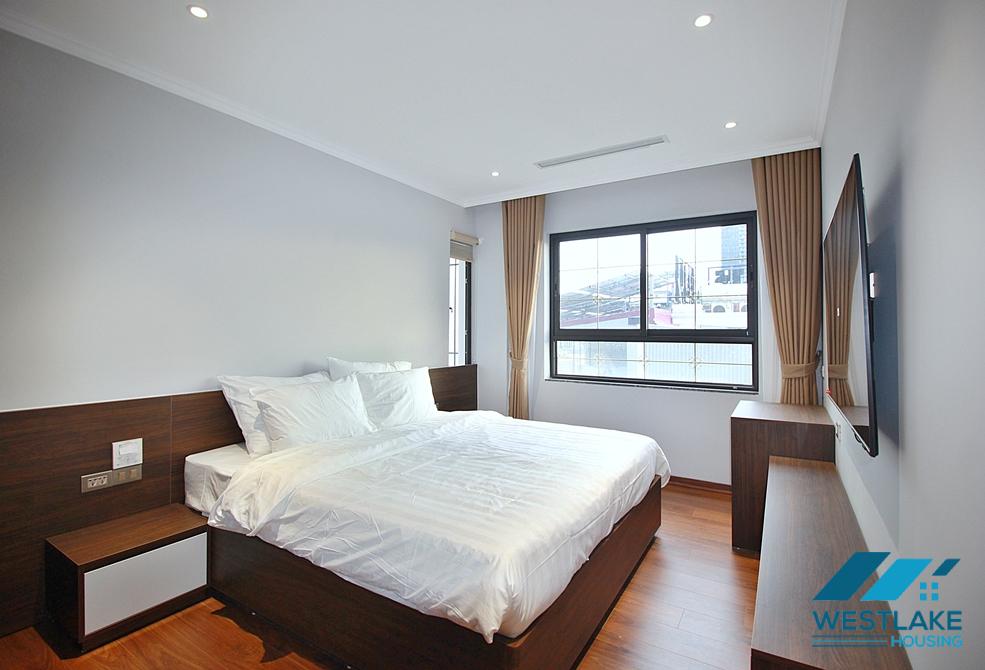 High floor and brand new 4 bedrooms apartment for rent in Tay Ho, Ha Noi