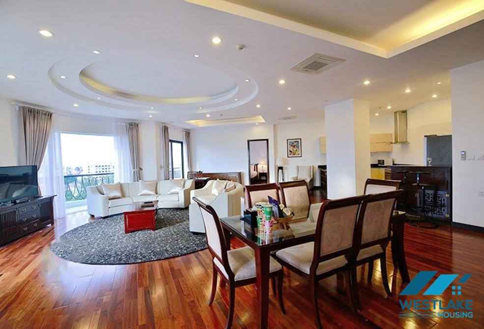 High-class 4 bedrooms serviced apartment for lease in Dang Thai Mai area, Tay Ho, Ha Noi