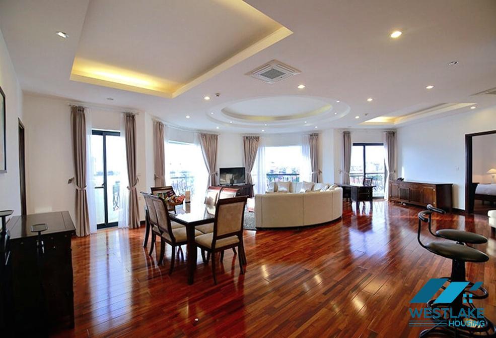 High-class 4 bedrooms serviced apartment for lease in Dang Thai Mai area, Tay Ho, Ha Noi