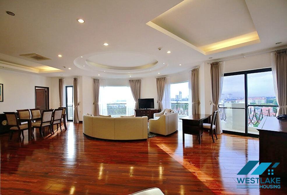 High-class 4 bedrooms serviced apartment for lease in Dang Thai Mai area, Tay Ho, Ha Noi