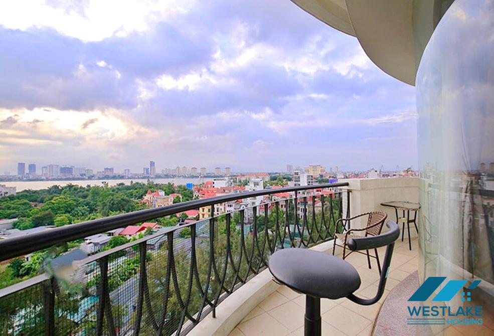 High-class 4 bedrooms serviced apartment for lease in Dang Thai Mai area, Tay Ho, Ha Noi