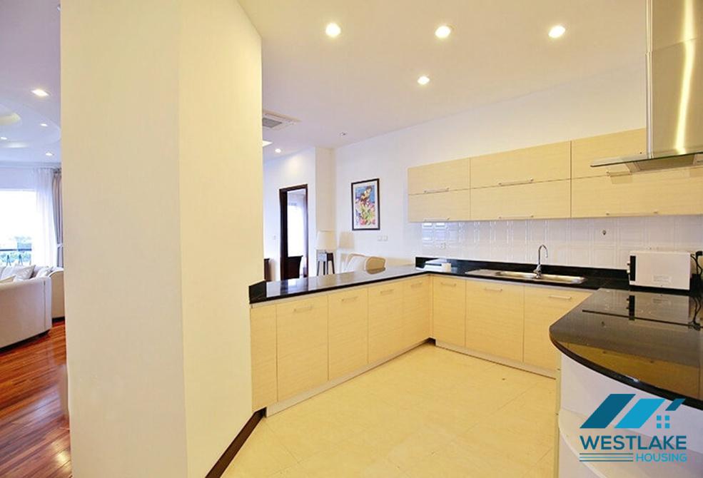High-class 4 bedrooms serviced apartment for lease in Dang Thai Mai area, Tay Ho, Ha Noi