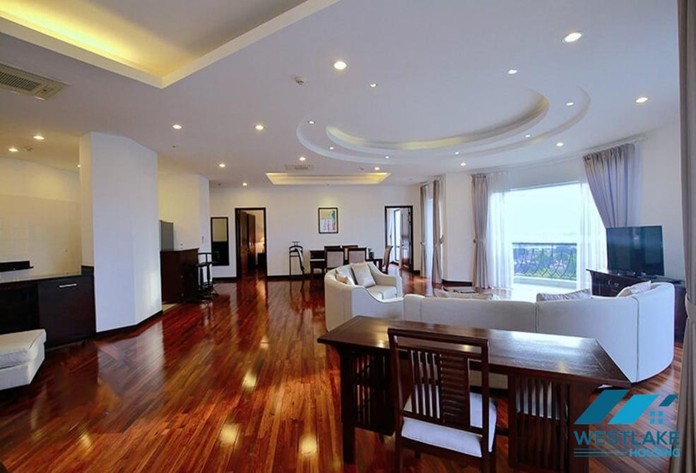 High-class 4 bedrooms serviced apartment for lease in Dang Thai Mai area, Tay Ho, Ha Noi