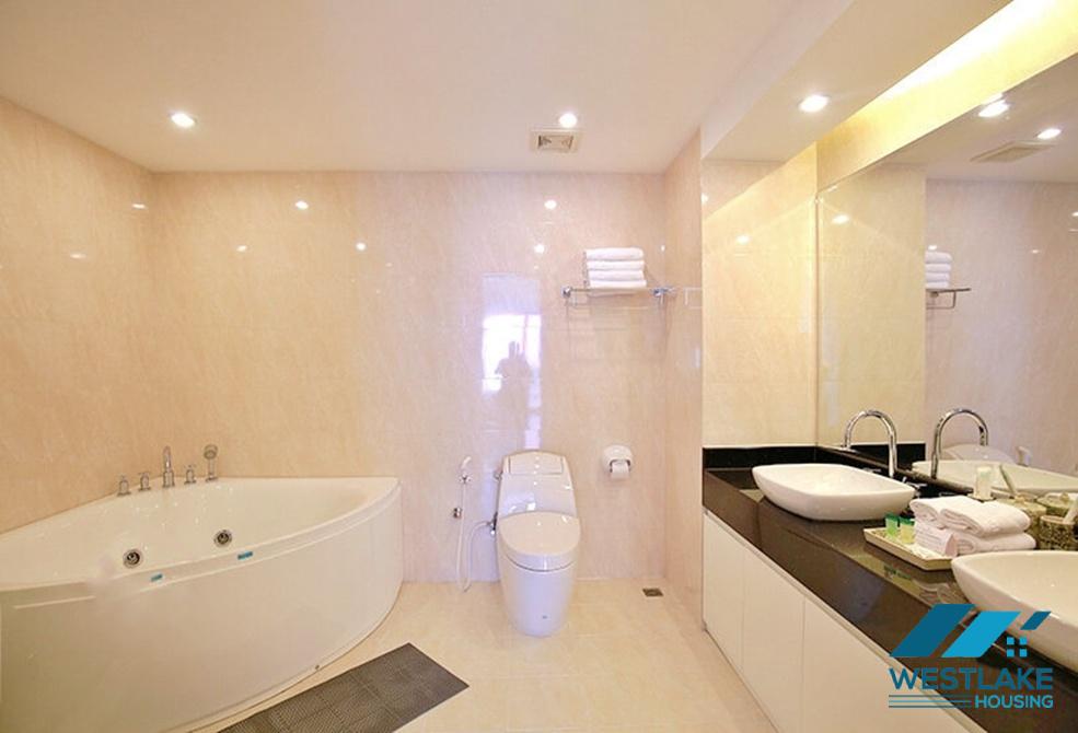 High-class 4 bedrooms serviced apartment for lease in Dang Thai Mai area, Tay Ho, Ha Noi
