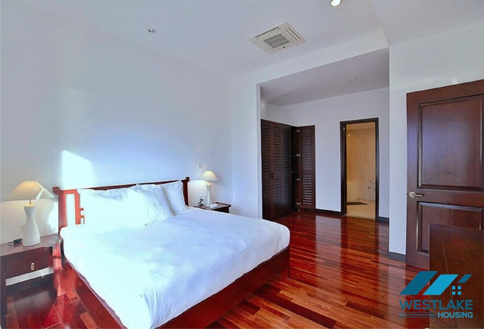 High-class 4 bedrooms serviced apartment for lease in Dang Thai Mai area, Tay Ho, Ha Noi