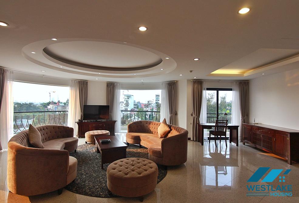 A gorgeous and spacious 03 bedrooms serviced apartment for rent in Dang Thai Mai, Tay Ho, Ha Noi