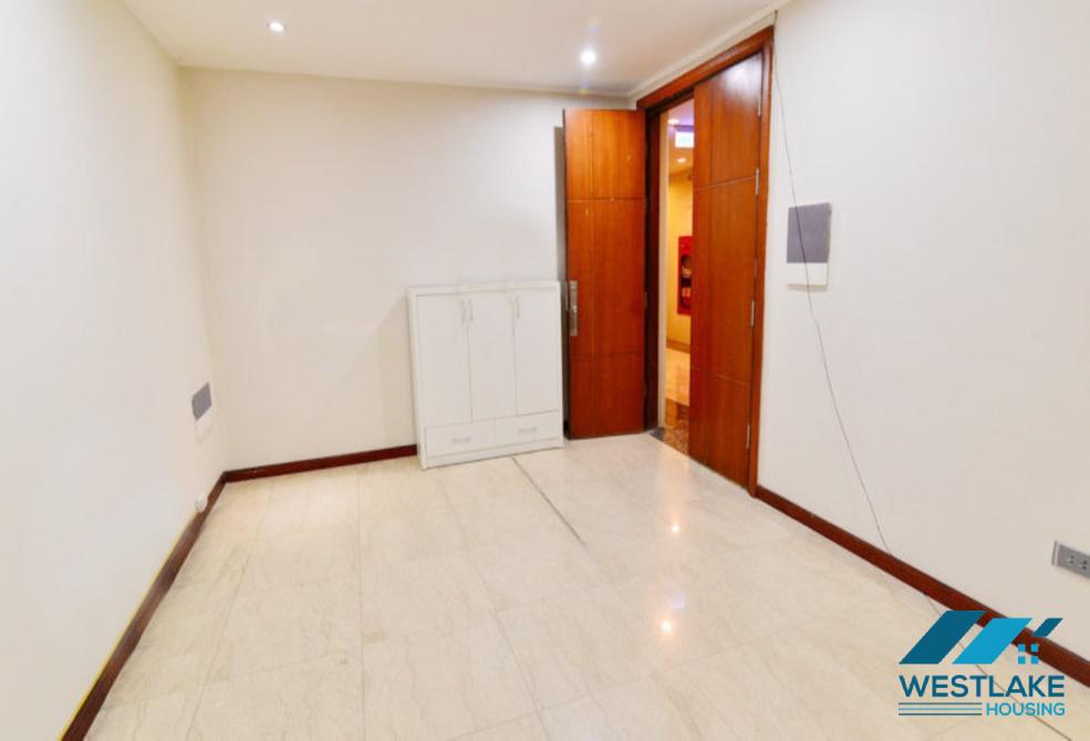 Unfurnished three bedrooms apartment for rent in L building, Ciputra, Tay Ho, Ha Noi