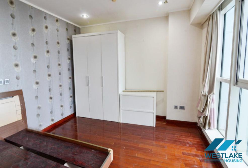 Unfurnished three bedrooms apartment for rent in L building, Ciputra, Tay Ho, Ha Noi