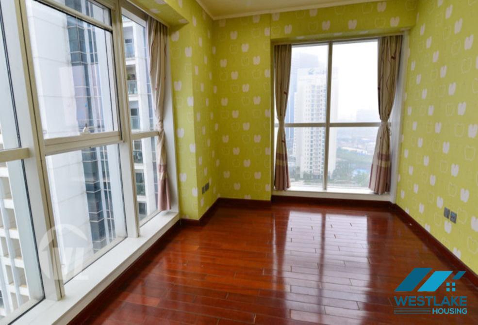 Unfurnished three bedrooms apartment for rent in L building, Ciputra, Tay Ho, Ha Noi