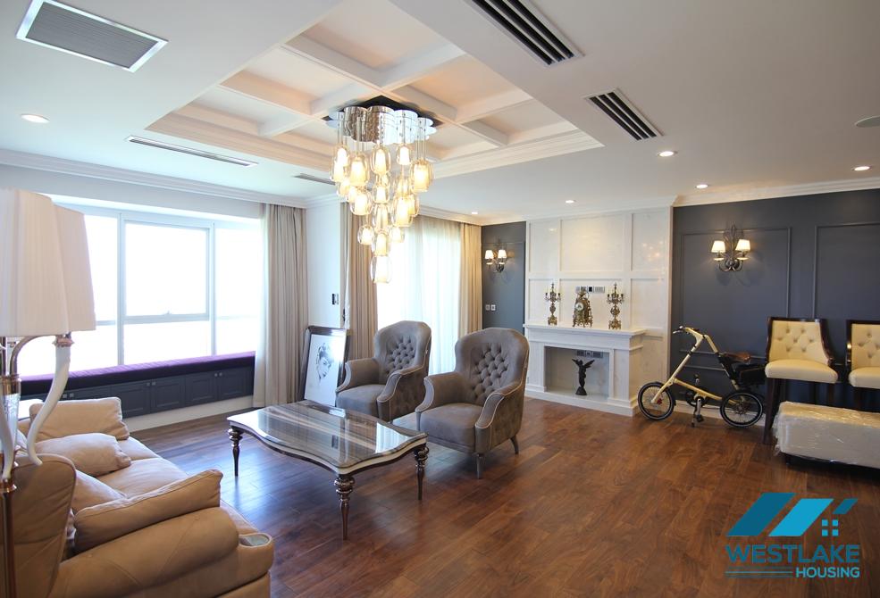 Elegant apartment with 4 bedrooms for rent in L Tower ciputra, Tay Ho area