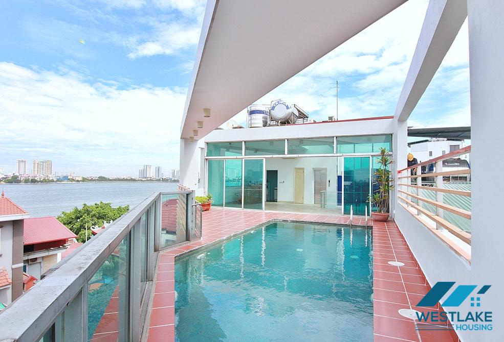 An unique rooftop swimming pool for rent in Tay Ho, Ha Noi