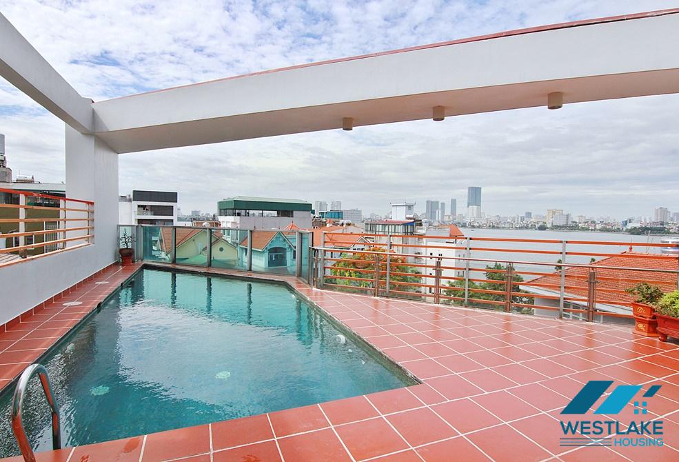 An unique rooftop swimming pool for rent in Tay Ho, Ha Noi