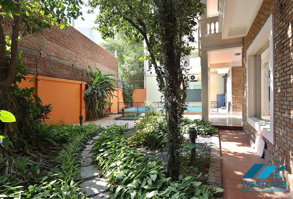 Large house with swimming pool for rent on To Ngoc Van, Tay Ho, Ha Noi
