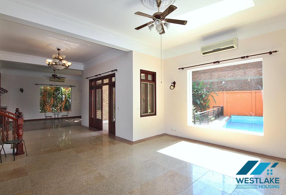 Large house with swimming pool for rent on To Ngoc Van, Tay Ho, Ha Noi