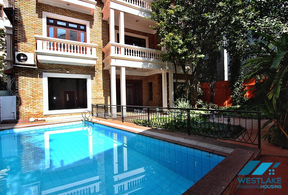 Large house with swimming pool for rent on To Ngoc Van, Tay Ho, Ha Noi