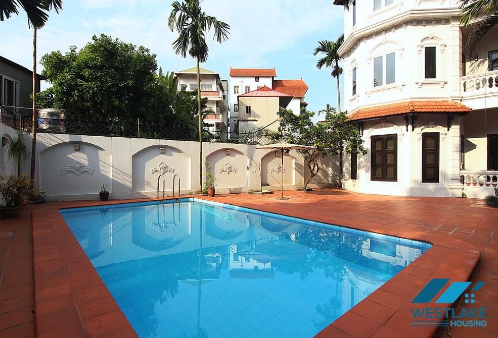 Beautiful 6 bedrooms house with swimming pool for rent in To Ngoc Van, Tay Ho, Ha Noi