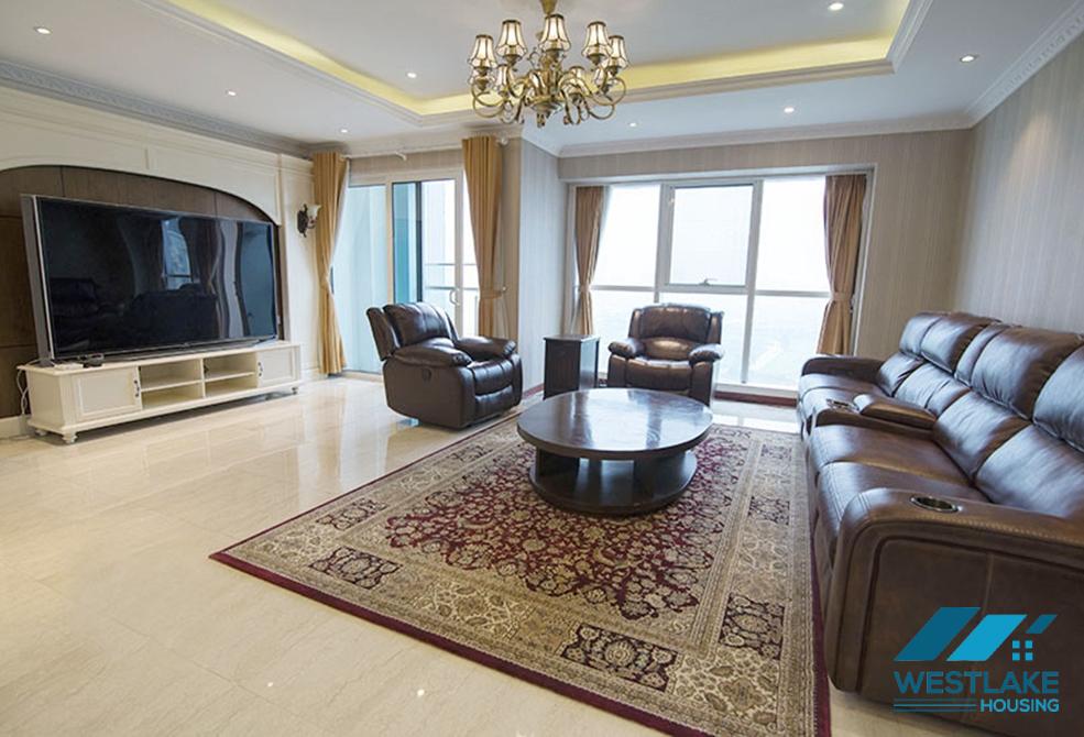 Spacious high floor 4 bedrooms apartment for rent in Ciputra, Tay Ho, Hanoi
