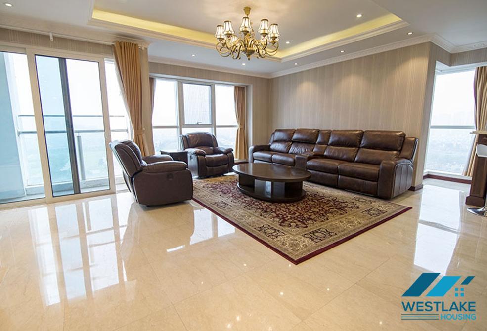 Spacious high floor 4 bedrooms apartment for rent in Ciputra, Tay Ho, Hanoi
