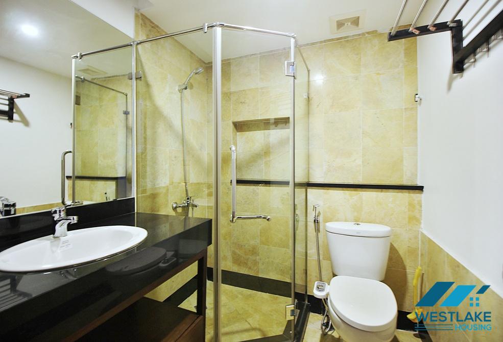 Lake view three bedrooms apartment for rent on Quang Khanh street, Tay Ho, Ha Noi