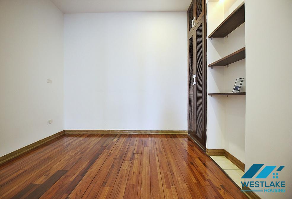 Lake view three bedrooms apartment for rent on Quang Khanh street, Tay Ho, Ha Noi