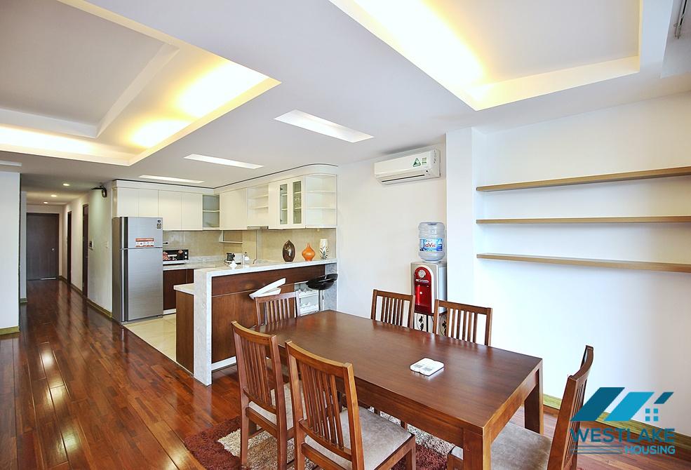 Lake view three bedrooms apartment for rent on Quang Khanh street, Tay Ho, Ha Noi