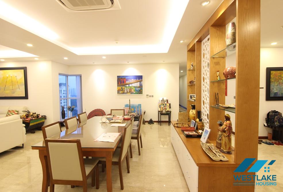 Highfloor well planned 4 bedrooms apartment for rent in Ciputra, Hanoi, Vietnam