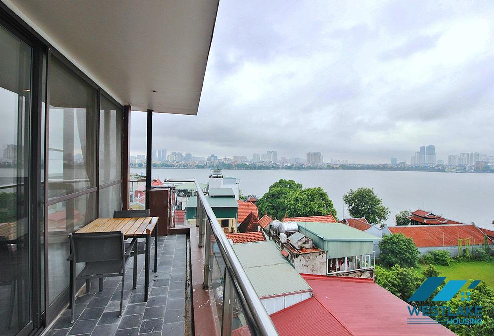 High floor and spacious 3 bedrooms apartment for rent on Quang Khanh street, Tay Ho, Ha Noi