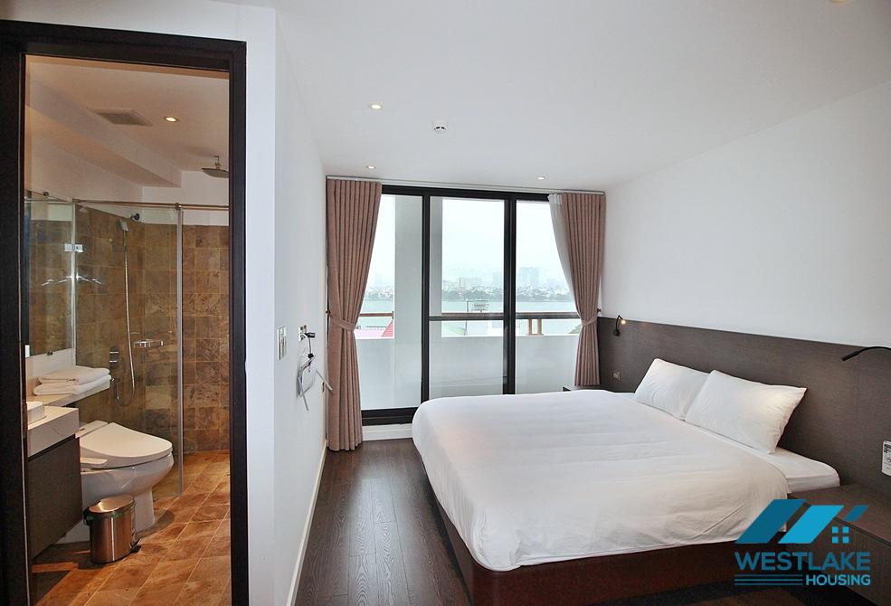 High floor and spacious 3 bedrooms apartment for rent on Quang Khanh street, Tay Ho, Ha Noi