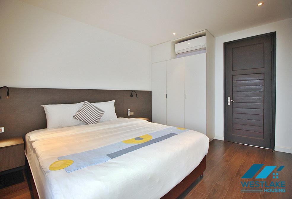 High floor and spacious 3 bedrooms apartment for rent on Quang Khanh street, Tay Ho, Ha Noi