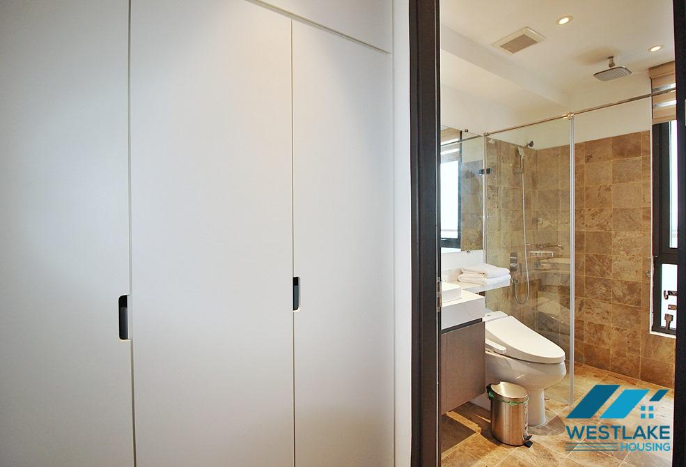 High floor and spacious 3 bedrooms apartment for rent on Quang Khanh street, Tay Ho, Ha Noi