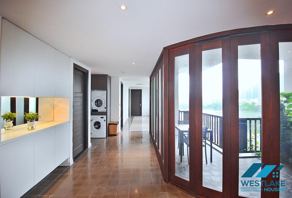 High floor and spacious 3 bedrooms apartment for rent on Quang Khanh street, Tay Ho, Ha Noi
