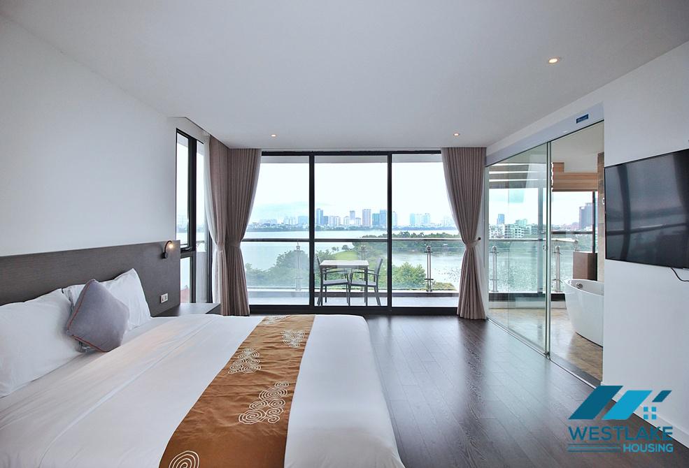 High floor and spacious 3 bedrooms apartment for rent on Quang Khanh street, Tay Ho, Ha Noi