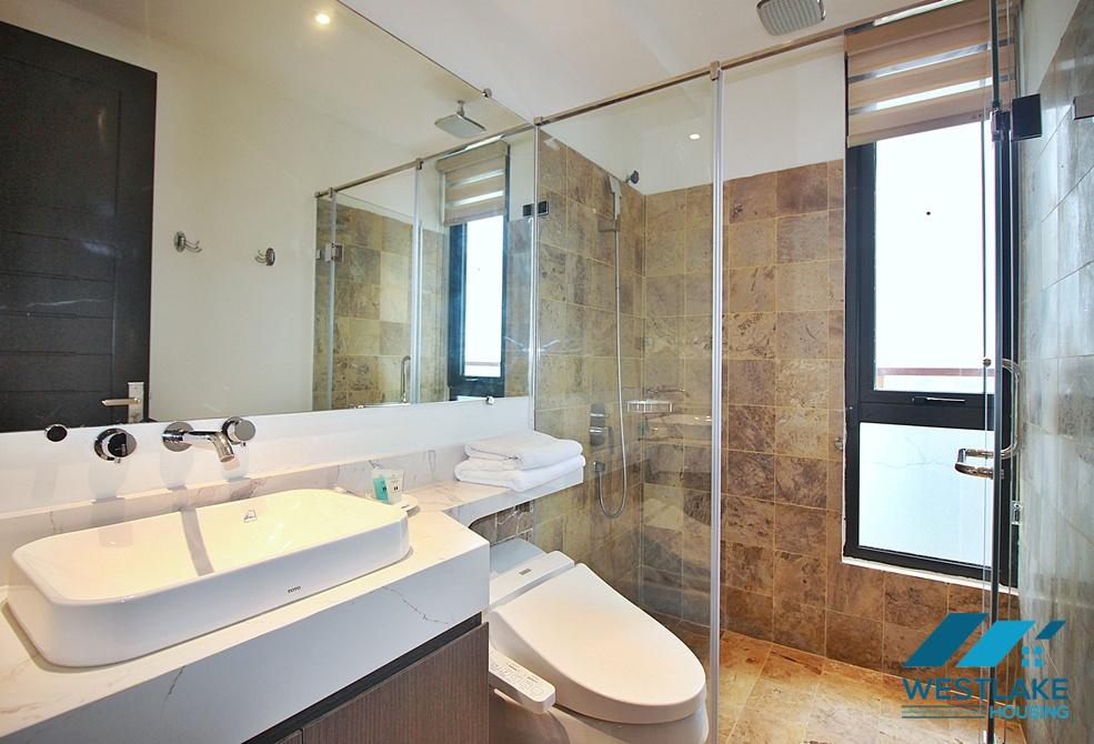 High floor and spacious 3 bedrooms apartment for rent on Quang Khanh street, Tay Ho, Ha Noi