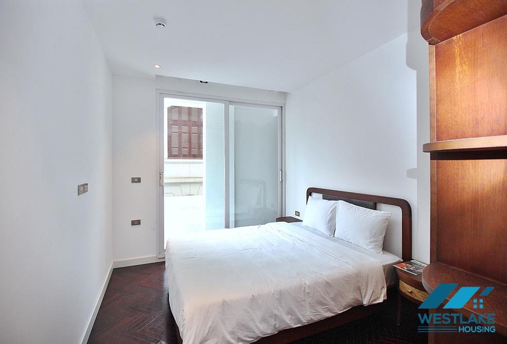Renovated 4 bedrooms serviced apartment for rent in Dang Thai Mai area, Tay Ho, Ha Noi