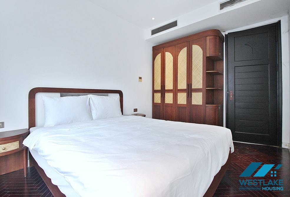 Renovated 4 bedrooms serviced apartment for rent in Dang Thai Mai area, Tay Ho, Ha Noi