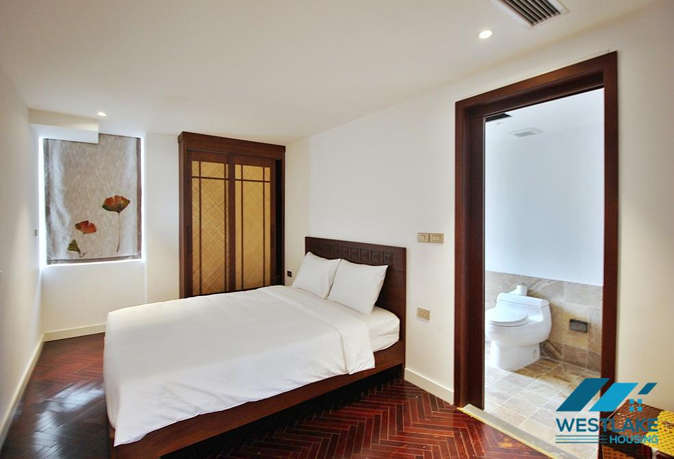 Renovated 4 bedrooms serviced apartment for rent in Dang Thai Mai area, Tay Ho, Ha Noi