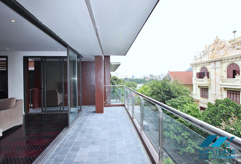 Renovated 4 bedrooms serviced apartment for rent in Dang Thai Mai area, Tay Ho, Ha Noi
