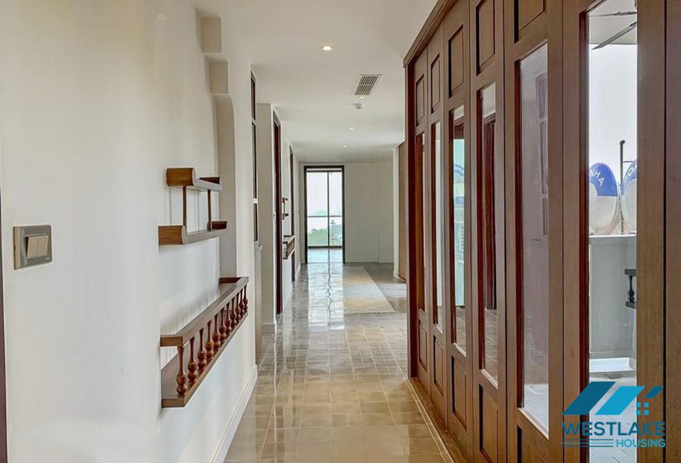 Top floor 03 bedrooms apartment with lake view for rent in Dang Thai Mai area, Tay Ho, Ha Noi