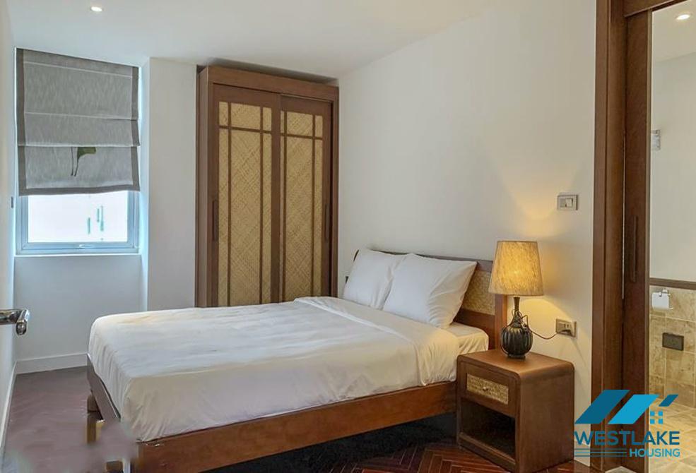 Top floor 03 bedrooms apartment with lake view for rent in Dang Thai Mai area, Tay Ho, Ha Noi