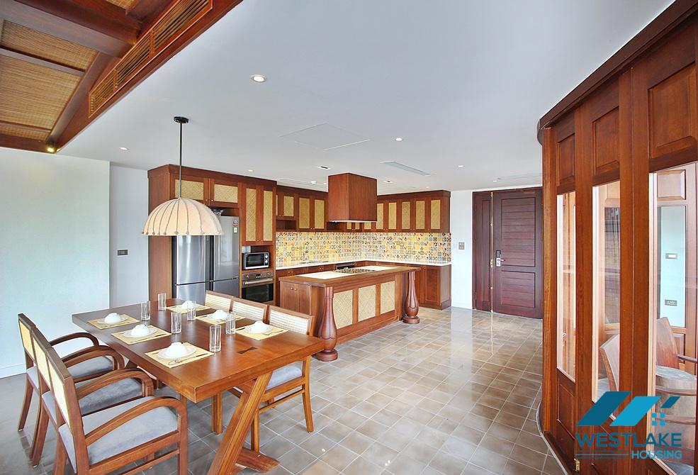 High quality and spacious 04 bedrooms serviced apartment for rent in Tay Ho, Ha Noi