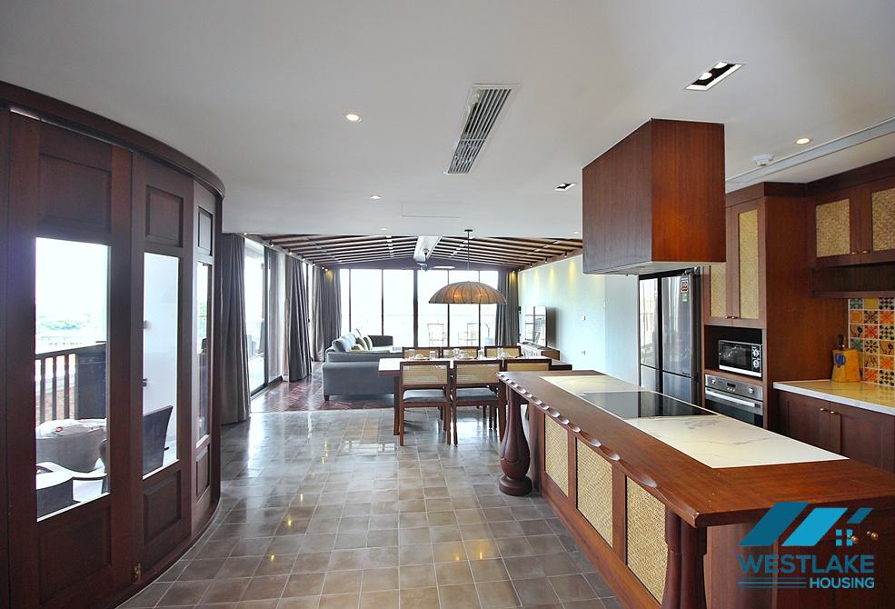 High quality and spacious 04 bedrooms serviced apartment for rent in Tay Ho, Ha Noi