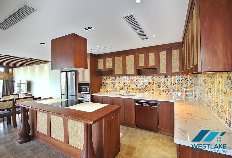 High quality and spacious 04 bedrooms serviced apartment for rent in Tay Ho, Ha Noi