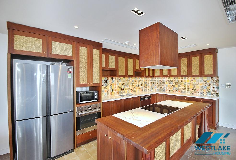High quality and spacious 04 bedrooms serviced apartment for rent in Tay Ho, Ha Noi