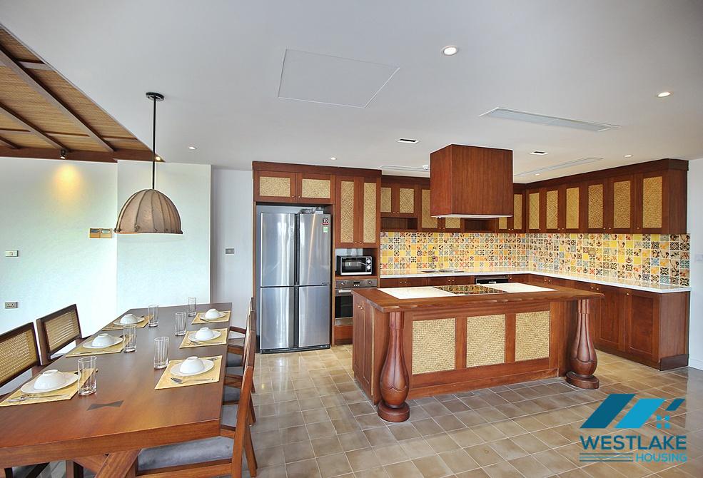 High quality and spacious 04 bedrooms serviced apartment for rent in Tay Ho, Ha Noi