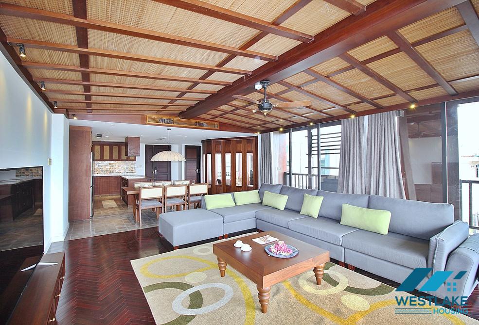 High quality and spacious 04 bedrooms serviced apartment for rent in Tay Ho, Ha Noi