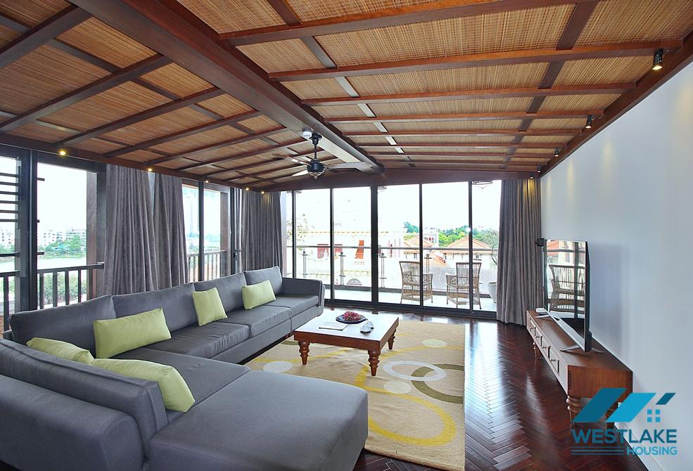 High quality and spacious 04 bedrooms serviced apartment for rent in Tay Ho, Ha Noi