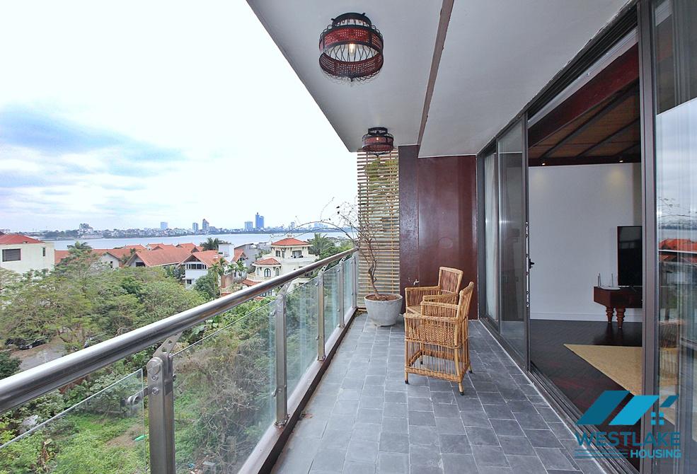 High quality and spacious 04 bedrooms serviced apartment for rent in Tay Ho, Ha Noi